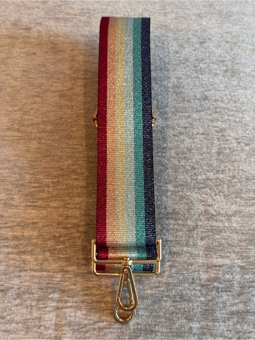 Pom Pom London Rainbow Glitter Crossbody Purse Strap - NWOT